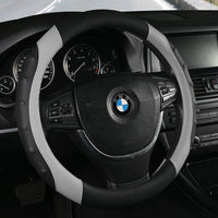 38 cm Universal Leather Steering Wheel Cover – Anti-Slip Massage Grip