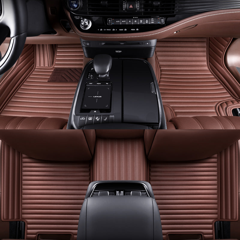 Custom-Fit Leather Floor Mats