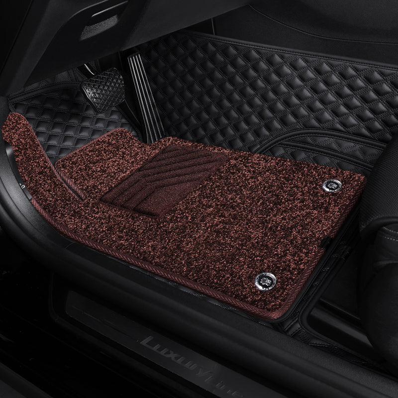 Custom-Fit Leather Floor Mats